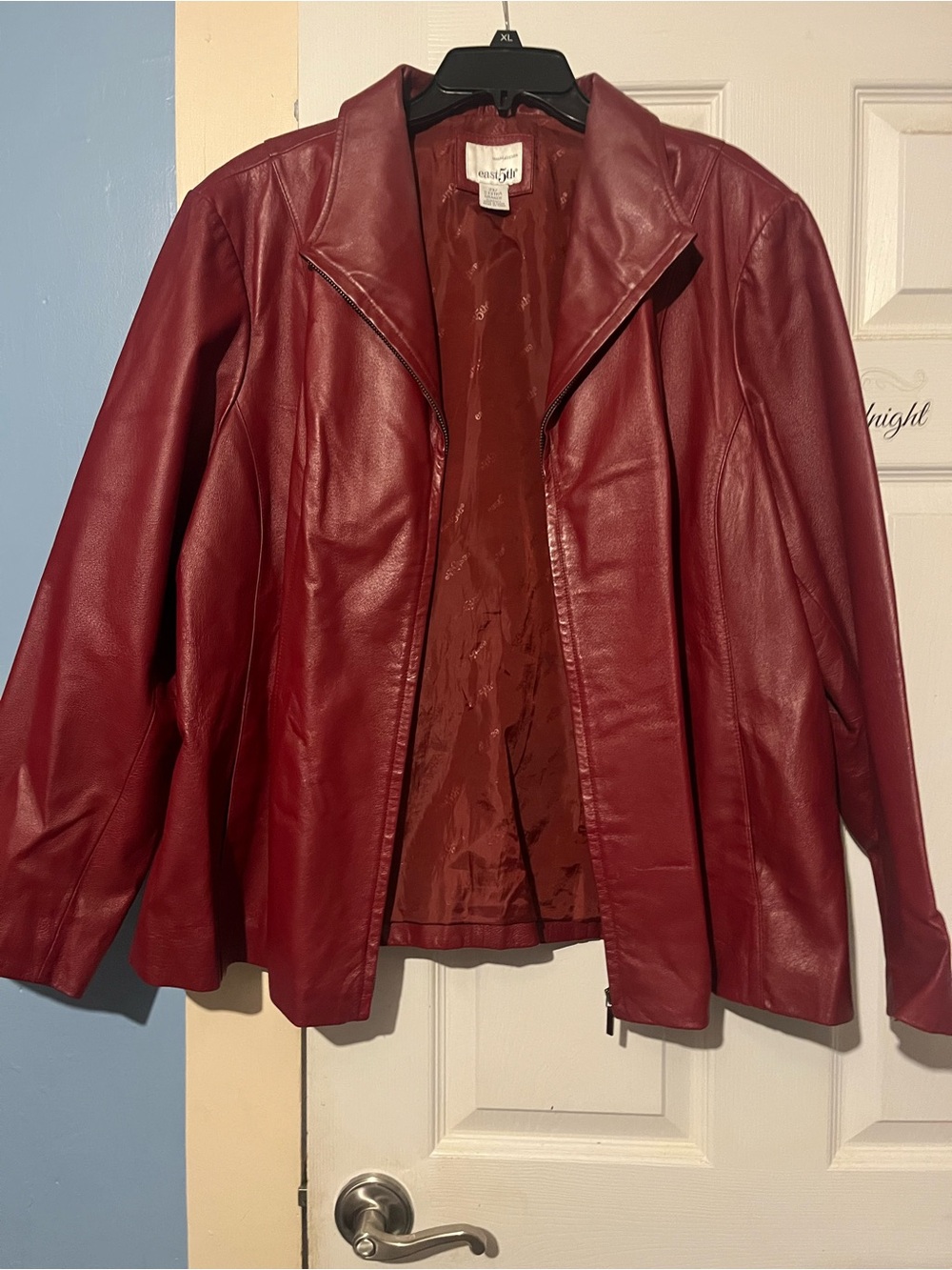 East 5th Deep Red Leather Jacket